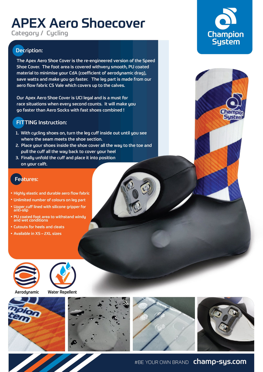 Apex Aero Shoe Cover Socks ChampSys