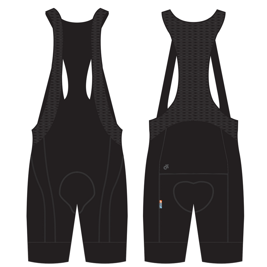 APEX Premium Pre Dyed Bib Short - All Black (Non Club Design)