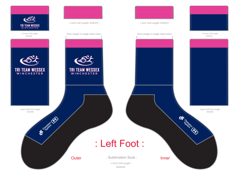 Sublimated Sock 4 Inch Cuff