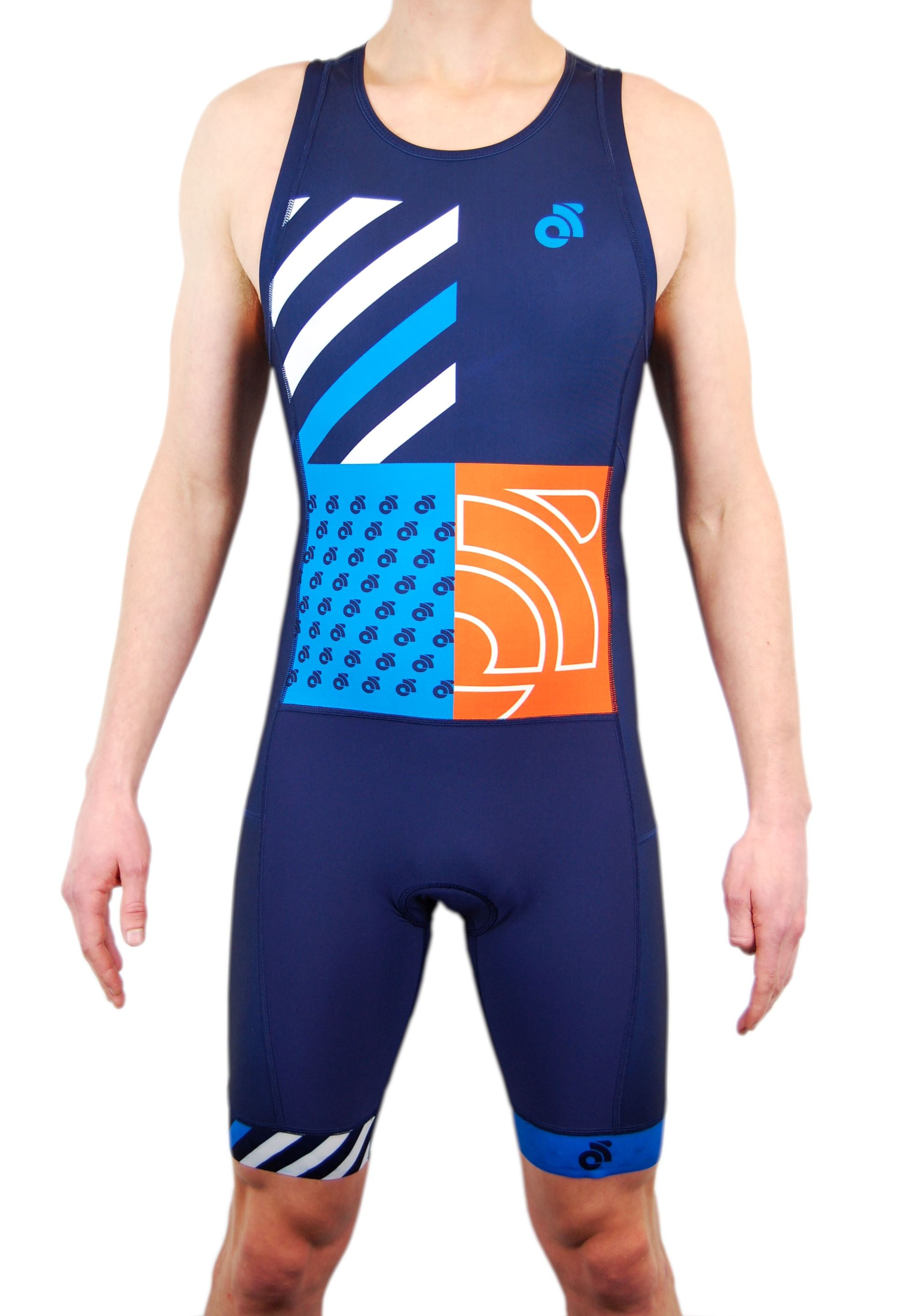 Mens Tri Suit Sparx Triathlon Suit - Sleeveless Racing Gear For
